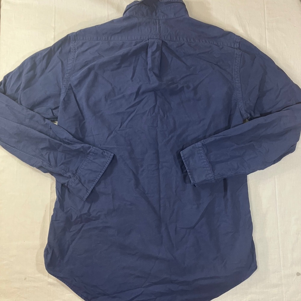 Ralph Lauren Mens Medium Navy Blue Cotton Button Down Long Sleeve Shirt RN 41381 - Picture 10 of 11